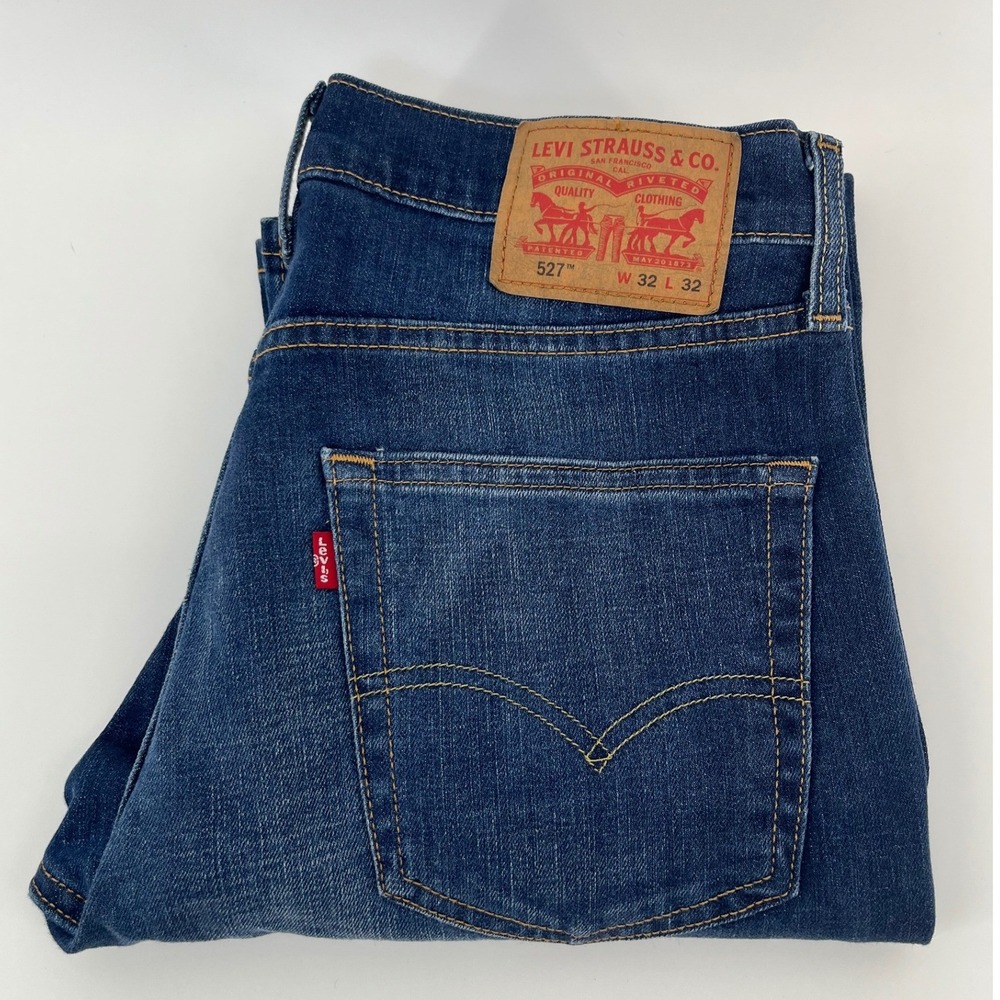 Levi's 527 Slim Bootcut Jeans Mens 32x32 Blue Medium Wash Denim